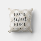Persoonlijk 'Home Sweet Home' Kussen (Voorkant)