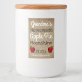 Persoonlijk Homemade Apple Pie Moonshine Label Voedselcontainer Etiket (Voorkant)