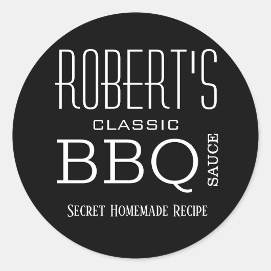 Persoonlijk homemade BBQ Sauce Label (Voorkant)