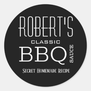 Persoonlijk homemade BBQ Sauce Label