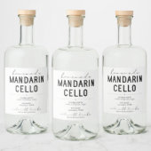 Persoonlijk Homemade Mandarincello-etiket Likeurfles Etiket (Flessen)