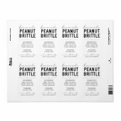 Persoonlijk Homemade Peanut Brittle Label (Full Sheet)