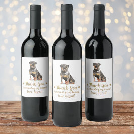 Persoonlijk Hond Huwelijks Wijnlabel Wijn Etiket