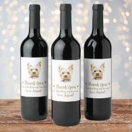 Persoonlijk Hond Huwelijks Wijnlabel Wijn Etiket