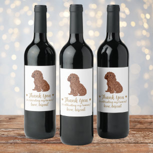 Persoonlijk Hond Huwelijks Wijnlabel Wijn Etiket