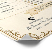 Persoonlijk hondenadoptie certificaat cadeau poster (Hoek)