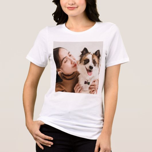 Persoonlijk hondenfoto T-shirt | (Voorkant)