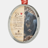 Persoonlijk Hondengedenkteken Metalen Ornament (Links)