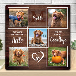 Persoonlijk hondenherdenking 5 foto collage fotoplaat