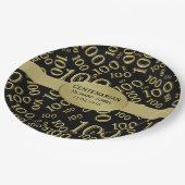 Persoonlijk: honderdjarig, 100ste verjaardag thema papieren bordje (Gekanteld)