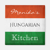 Persoonlijk Hongaars Kitchen Magneet (Voorkant)
