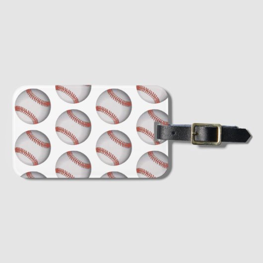 Persoonlijk honkbal bagagelabel (Voorkant (horizontaal))