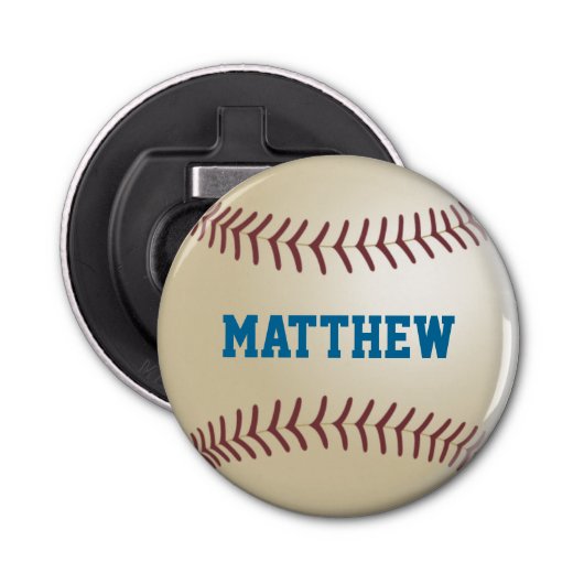 Persoonlijk honkbal button flesopener (Voorkant)