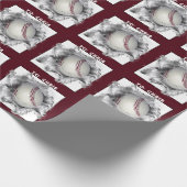 Persoonlijk honkbal cadeaupapier (Hoek)