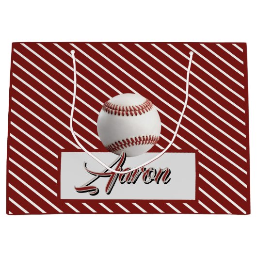 Persoonlijk honkbal groot cadeauzakje (Voorkant)