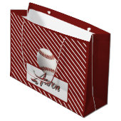 Persoonlijk honkbal groot cadeauzakje (Voorkant Gekanteld)