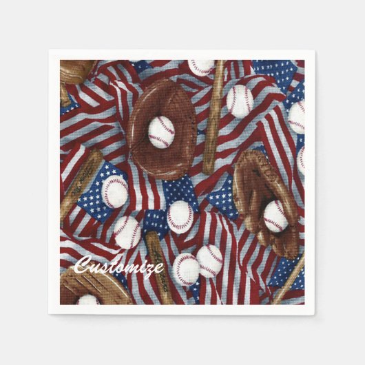 Persoonlijk honkbal in de Verenigde Staten luiers Servet (Voorkant)