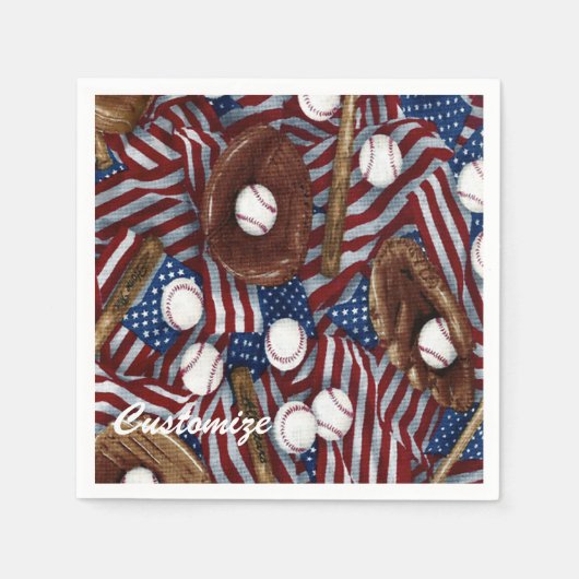 Persoonlijk honkbal in de Verenigde Staten luiers Servet (Voorkant)
