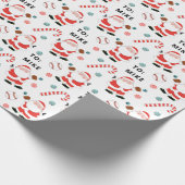 Persoonlijk honkbal kerstcadeau cadeaupapier (Hoek)