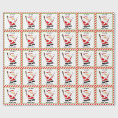 Persoonlijk honkbal kerstcadeau cadeaupapier (Vlak)