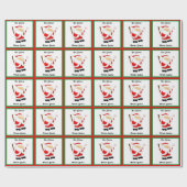 Persoonlijk honkbal kerstcadeaupapier cadeaupapier (Vlak)