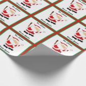 Persoonlijk honkbal kerstcadeaupapier cadeaupapier (Hoek)
