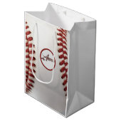 Persoonlijk honkbal medium cadeauzakje (Voorkant Gekanteld)