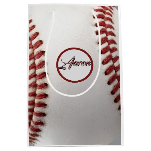 Persoonlijk honkbal medium cadeauzakje (Voorkant)