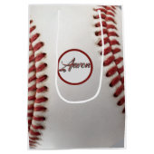 Persoonlijk honkbal medium cadeauzakje (Achterkant)