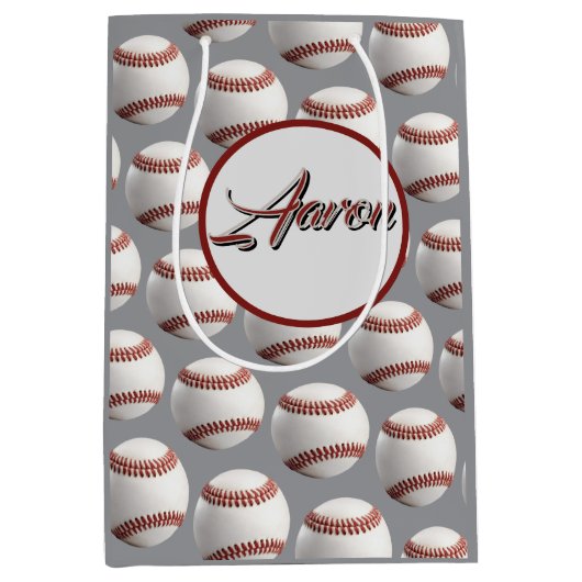 Persoonlijk honkbal medium cadeauzakje (Voorkant)