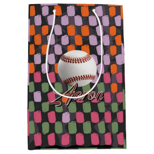 Persoonlijk honkbal medium cadeauzakje (Voorkant)