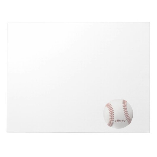 Persoonlijk honkbal notitieblok (Voorkant)