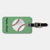 Persoonlijk honkbal op groene Kinder jongens Bagagelabel (Voorkant horizontaal)