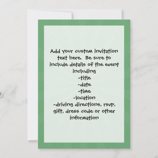 Persoonlijk honkbal op groene Kinder jongens Kaart (Achterkant)