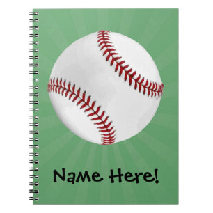 Persoonlijk honkbal op groene Kinder jongens Notitieboek