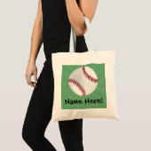 Persoonlijk honkbal op groene Kinder jongens Tote Bag (Voorkant (product))