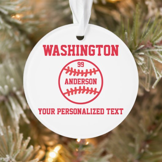 Persoonlijk honkbal ornament (Boom)