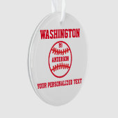 Persoonlijk honkbal ornament (voorkant)