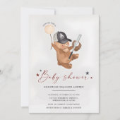 Persoonlijk Honkbal Rookie Baby shower Schattige B Kaart (Voorkant)