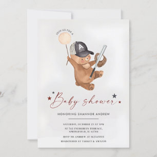 Persoonlijk Honkbal Rookie Baby shower Schattige B Kaart