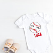 Persoonlijk honkbal sportthema babybody romper