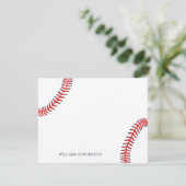 Persoonlijk honkbalbriefpapier Aangepast honkbal Bedankkaart (Staand voorkant)