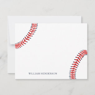 Persoonlijk honkbalbriefpapier  Aangepast honkbal Bedankkaart