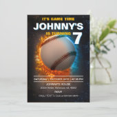 Persoonlijk honkbalspel verjaardagsfeest kaart (Staand voorkant)