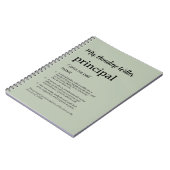 Persoonlijk Hoofd Grappige Definitie Notitieboek (Linkerzijde)