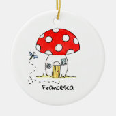 Persoonlijk hoofdartikel Toadstool & Dragonfly New Keramisch Ornament (Voorkant)