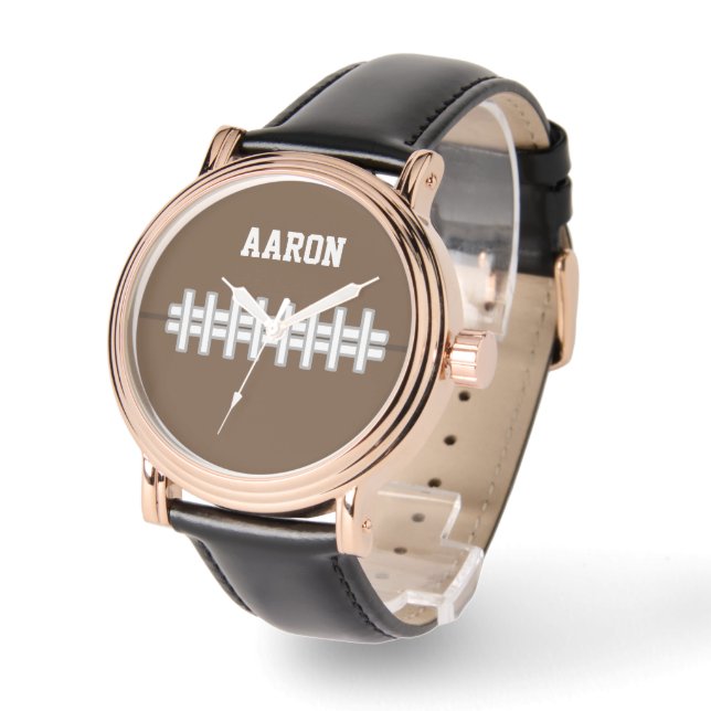 Persoonlijk horloge voetbal cadeau (Hoek)