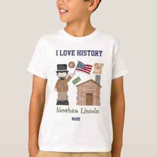 Persoonlijk hou ik van Geschiedenis Abraham Lincol T-shirt