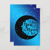 Persoonlijk hou ik van je naar de maan en achterst bedankkaart (Voorkant / Achterkant)