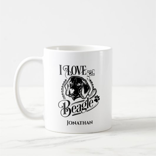 Persoonlijk hou ik van Mijn Beagle Koffiemok (Links)